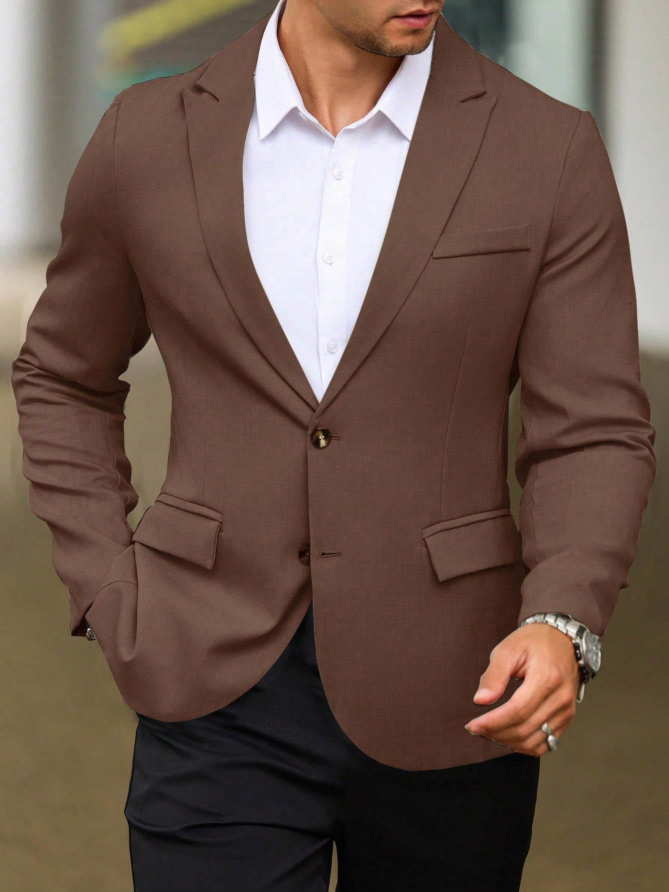 Single Breasted Suit Jacket – Sharp, Structured & Office-Ready