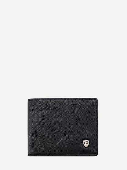 Black Mini Fold Over Wallet With Card Slot