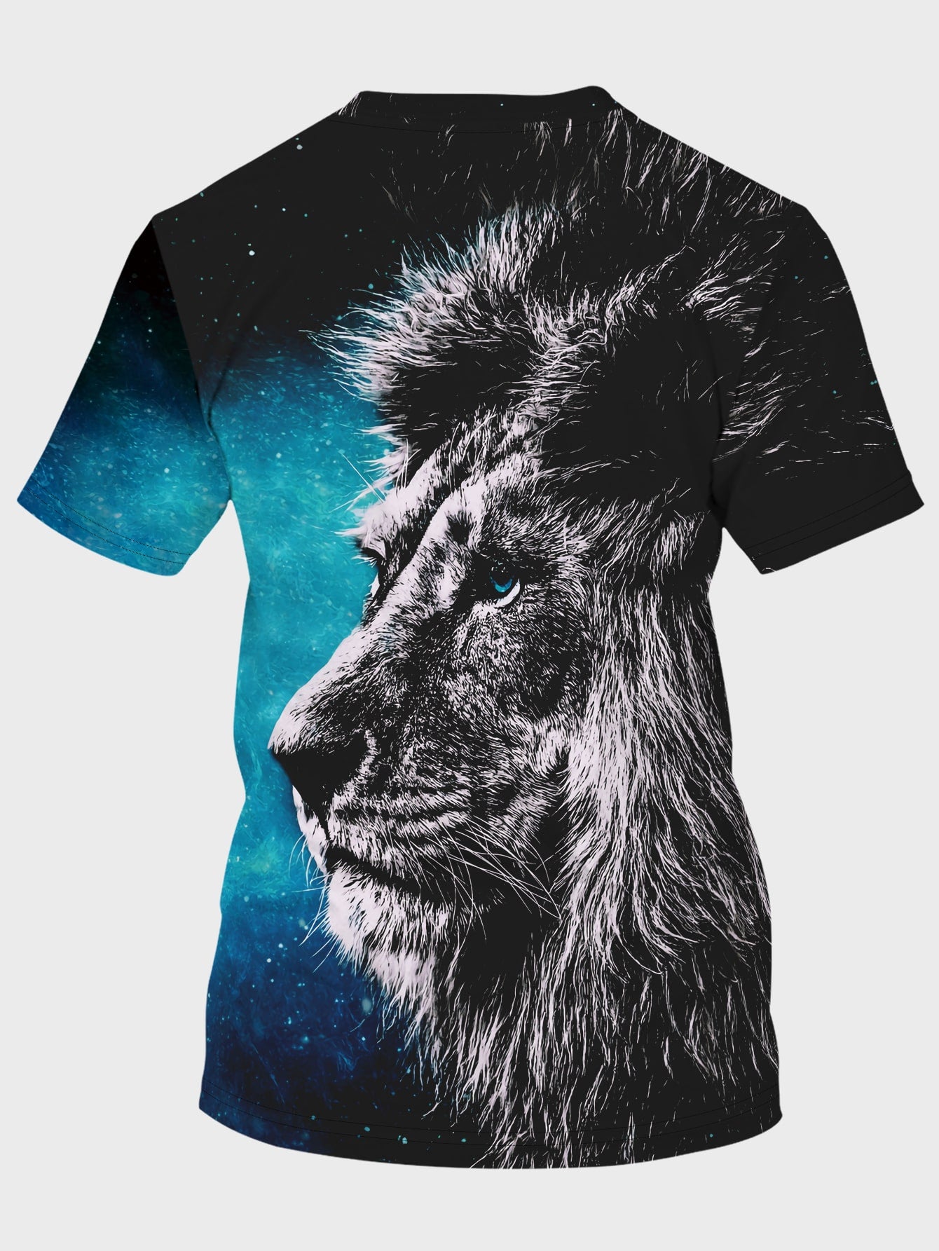 Round Neck 3D Lion Print T-Shirts