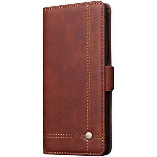 Magnetic Flip Cover for Samsung Galaxy Note 9 Leather Case Wallet Slim Book Cover with Card Slots Cash Pocket Stand Holder - Brown