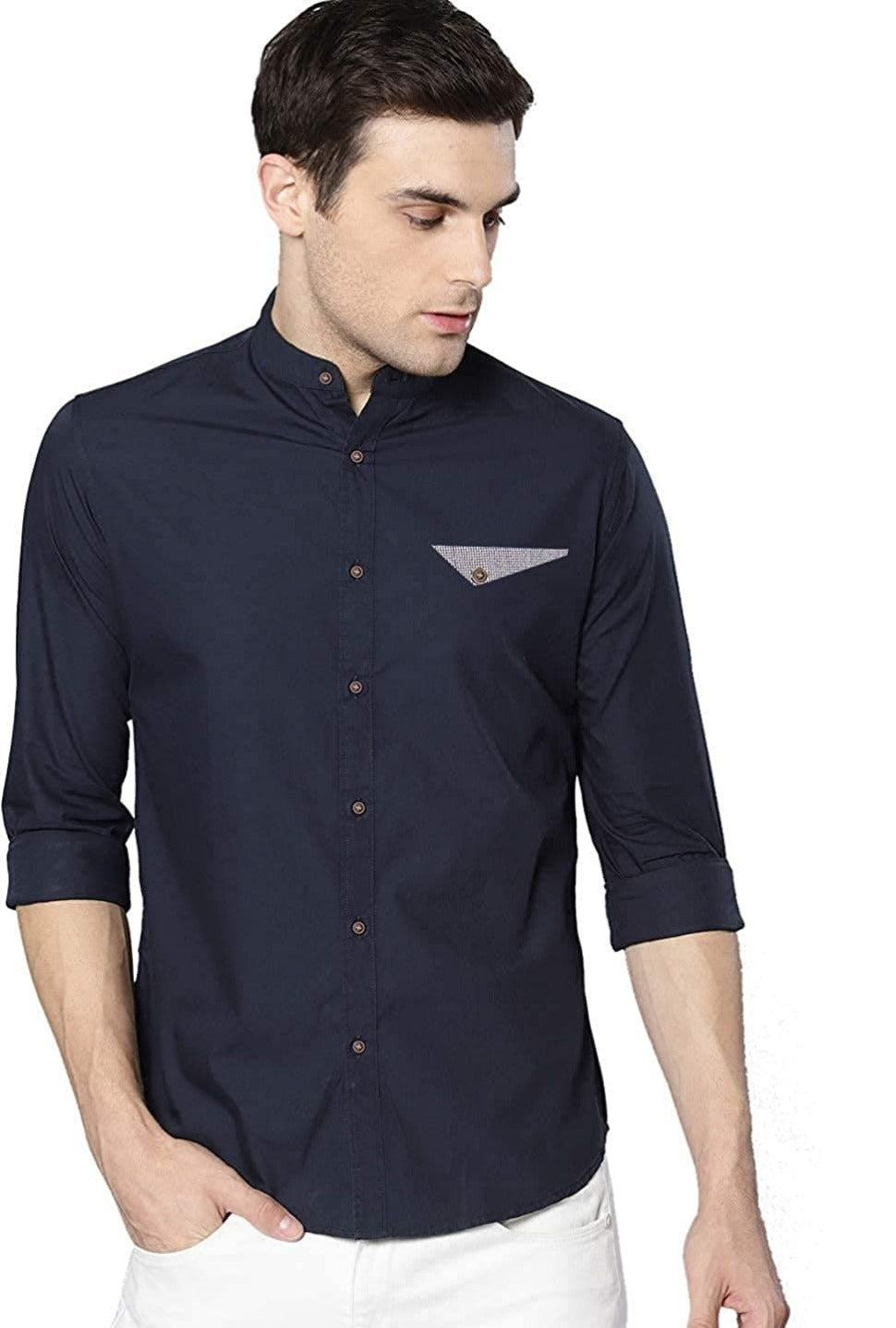 Mens Regular Fit Cotton Casual Full Sleeves Shirt