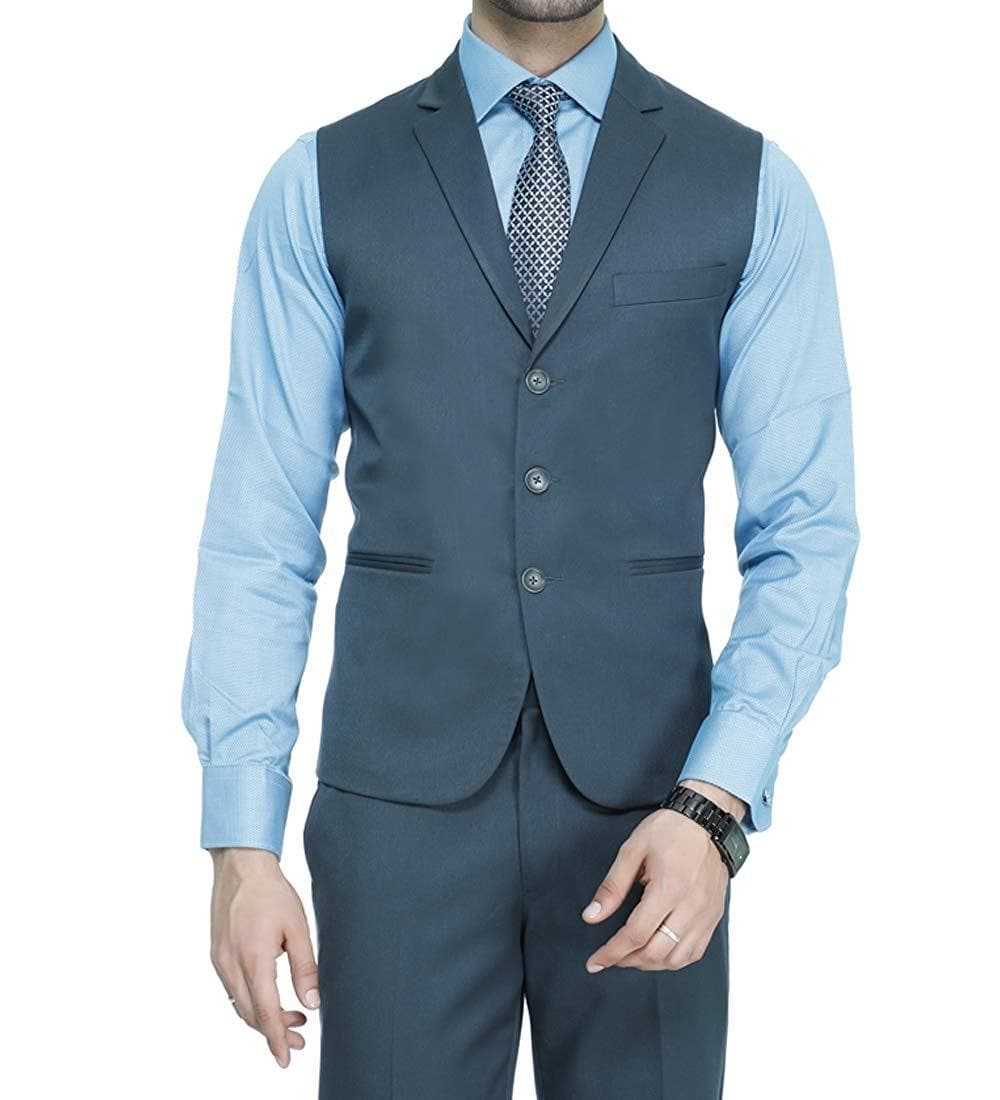 Men's Slim Fit 3-Button Waistcoat – Formal, Versatile & Effortlessly Sharp