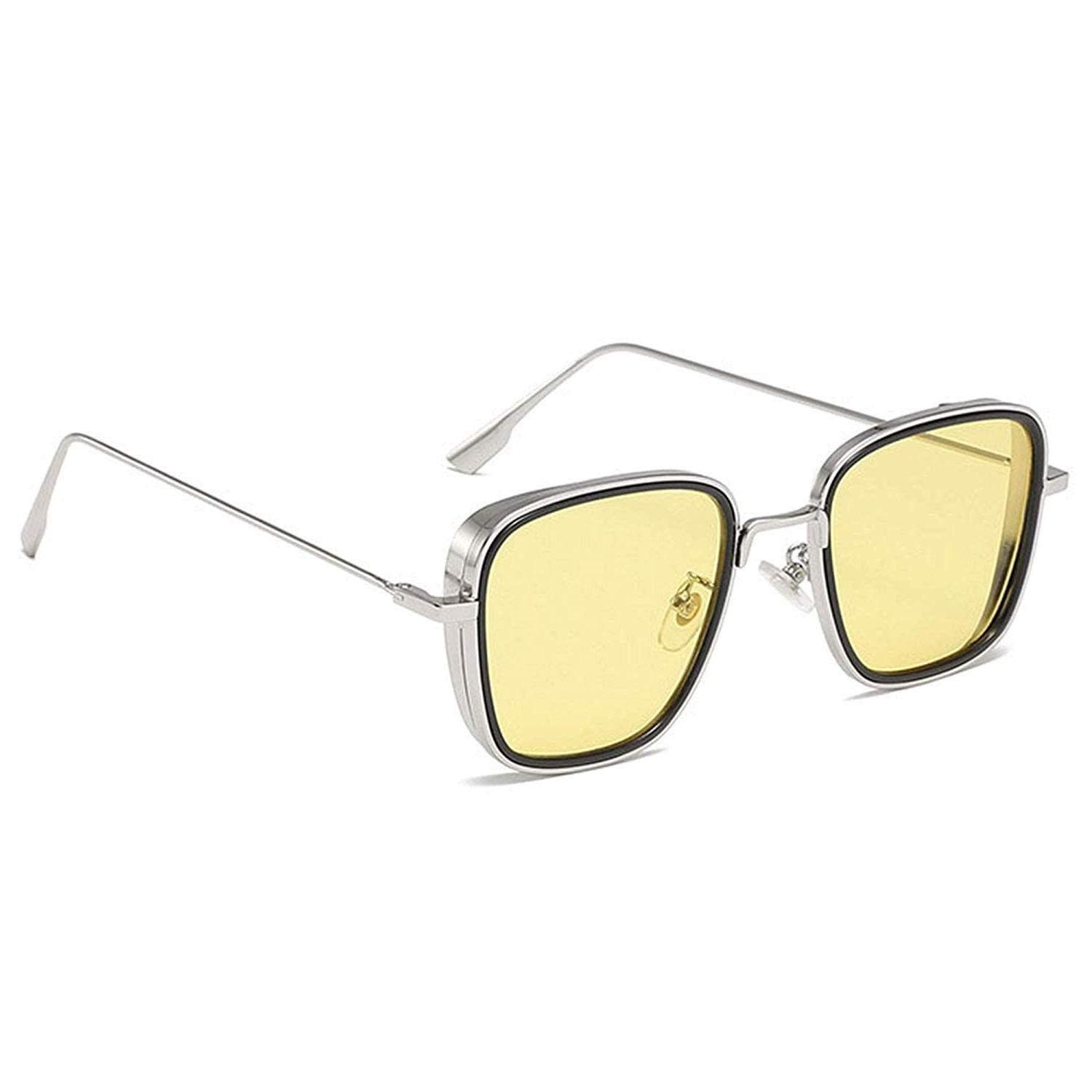 Unisex Square Metal Body Sunglass