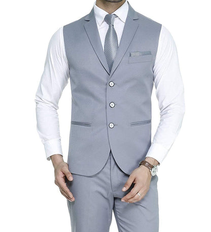 Men's Slim Fit 3-Button Waistcoat – Formal, Versatile & Effortlessly Sharp