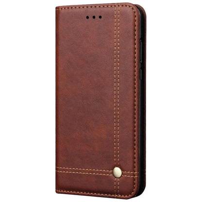 Magnetic Flip Cover for Samsung Galaxy Note 9 Leather Case Wallet Slim Book Cover with Card Slots Cash Pocket Stand Holder - Brown