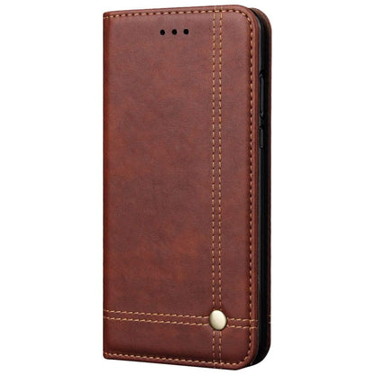 Magnetic Flip Cover for Samsung Galaxy Note 9 Leather Case Wallet Slim Book Cover with Card Slots Cash Pocket Stand Holder - Brown