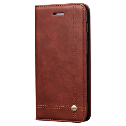 Magnetic Flip Cover for Samsung Galaxy Note 9 Leather Case Wallet Slim Book Cover with Card Slots Cash Pocket Stand Holder - Brown