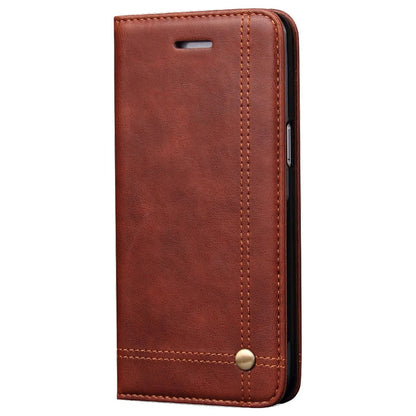 Magnetic Flip Cover for Samsung Galaxy Note 9 Leather Case Wallet Slim Book Cover with Card Slots Cash Pocket Stand Holder - Brown