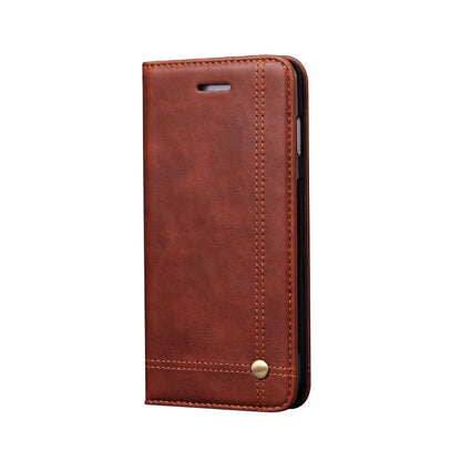 Magnetic Flip Cover for Samsung Galaxy Note 9 Leather Case Wallet Slim Book Cover with Card Slots Cash Pocket Stand Holder - Brown