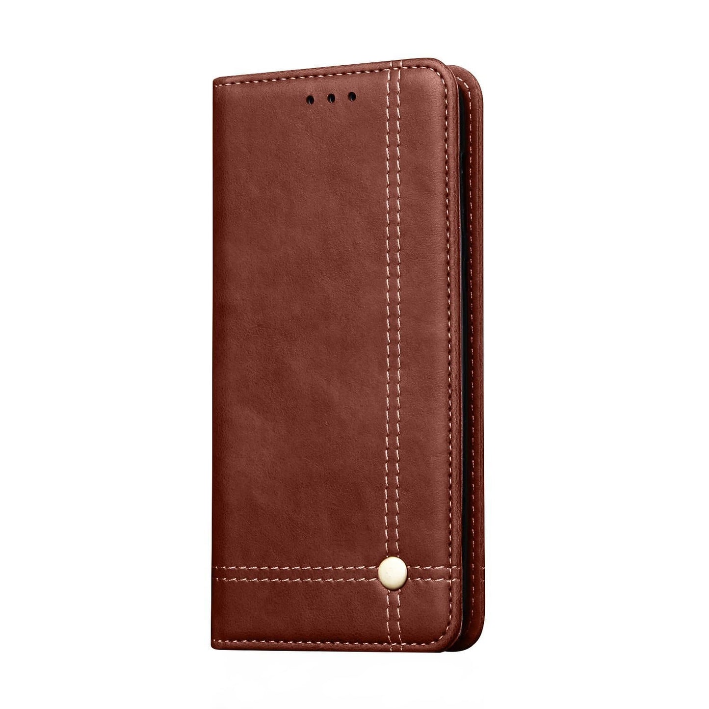 Magnetic Flip Cover for Samsung Galaxy Note 9 Leather Case Wallet Slim Book Cover with Card Slots Cash Pocket Stand Holder - Brown
