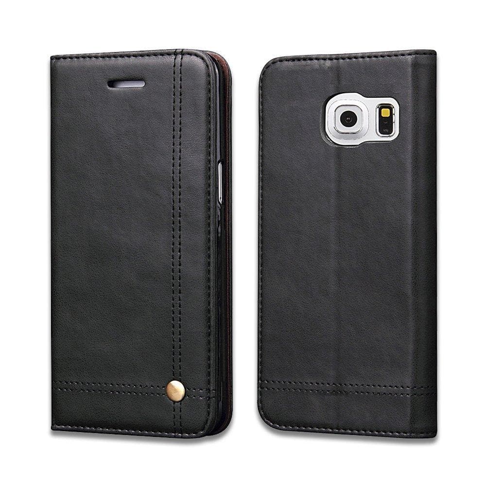 Magnetic Flip Cover for Samsung Galaxy Note 9 Leather Case Wallet Slim Book Cover with Card Slots Cash Pocket Stand Holder - Brown