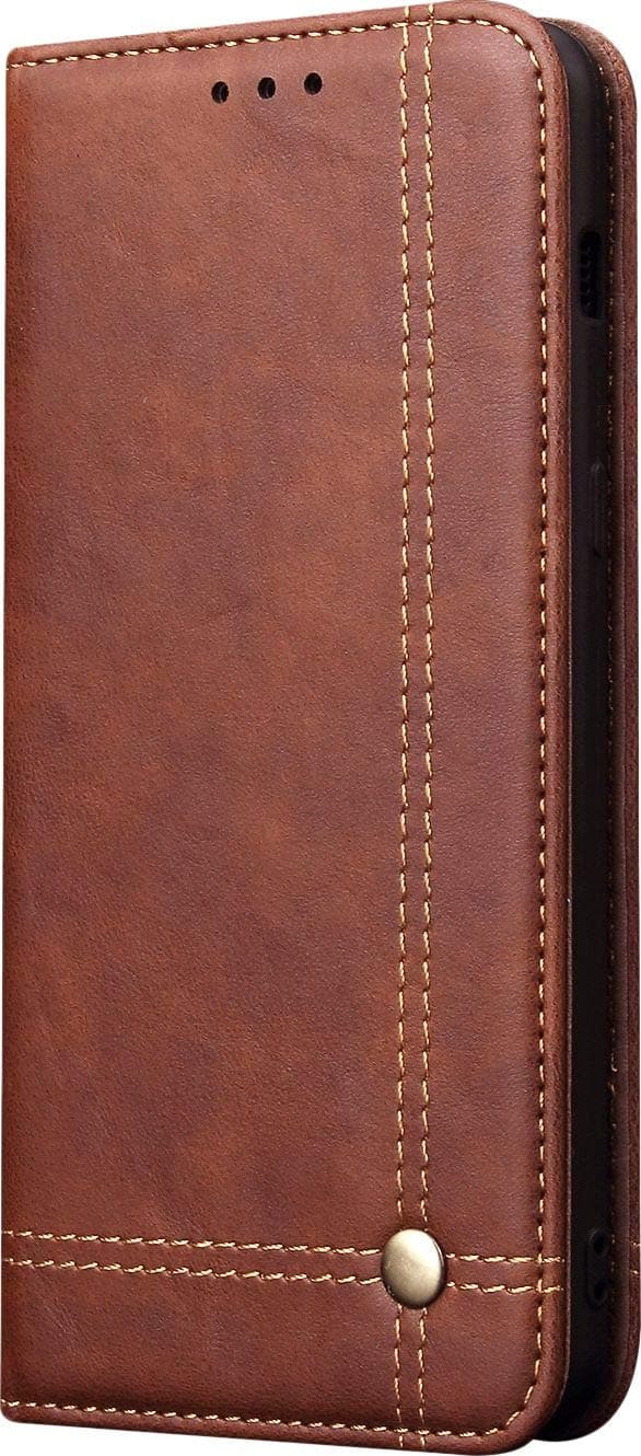Magnetic Flip Cover for Samsung Galaxy Note 9 Leather Case Wallet Slim Book Cover with Card Slots Cash Pocket Stand Holder - Brown