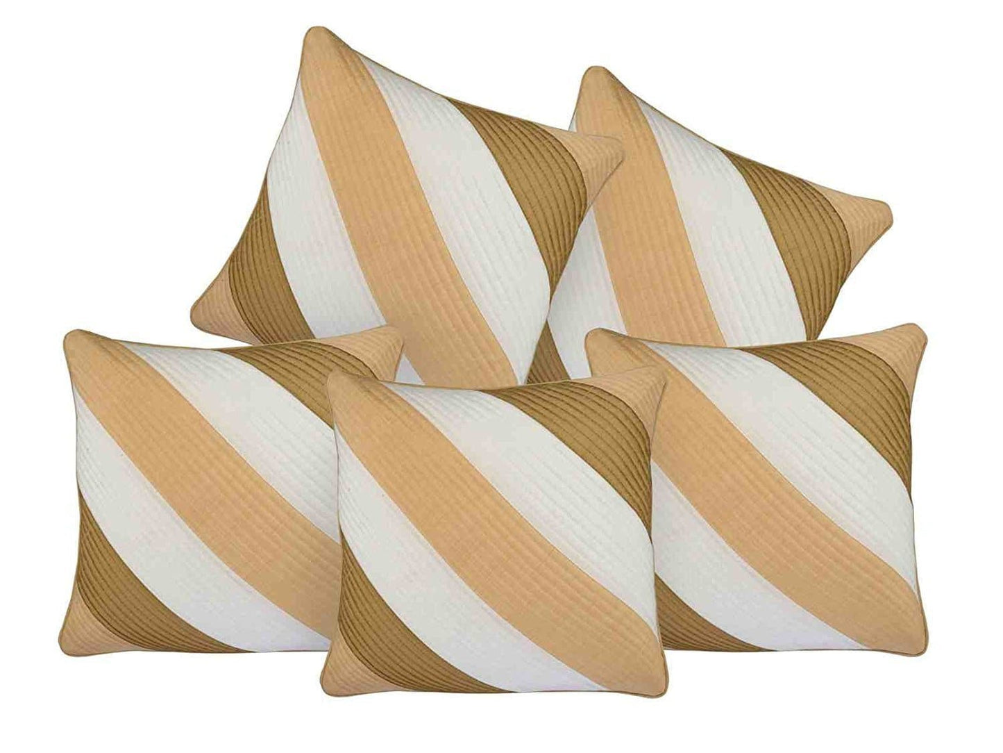 Decor Cushion Cover Set of 5 - Brown and Gold