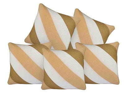 Decor Cushion Cover Set of 5 - Brown and Gold