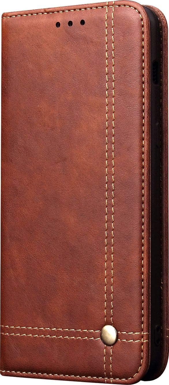 Magnetic Flip Cover for Samsung Galaxy Note 9 Leather Case Wallet Slim Book Cover with Card Slots Cash Pocket Stand Holder - Brown