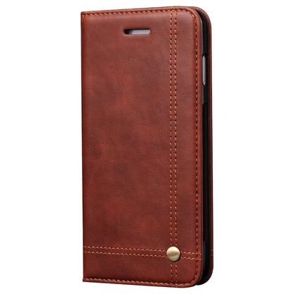 Magnetic Flip Cover for Samsung Galaxy Note 9 Leather Case Wallet Slim Book Cover with Card Slots Cash Pocket Stand Holder - Brown