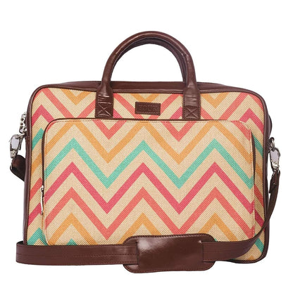 Vegan Leather Handmade Handbag 15.6 inch Laptop with Detachable Shoulder Strap