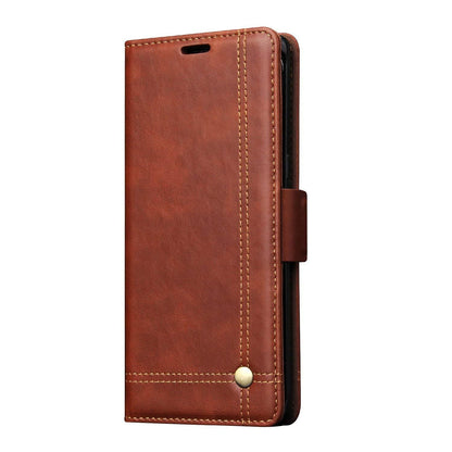 Magnetic Flip Cover for Samsung Galaxy Note 9 Leather Case Wallet Slim Book Cover with Card Slots Cash Pocket Stand Holder - Brown