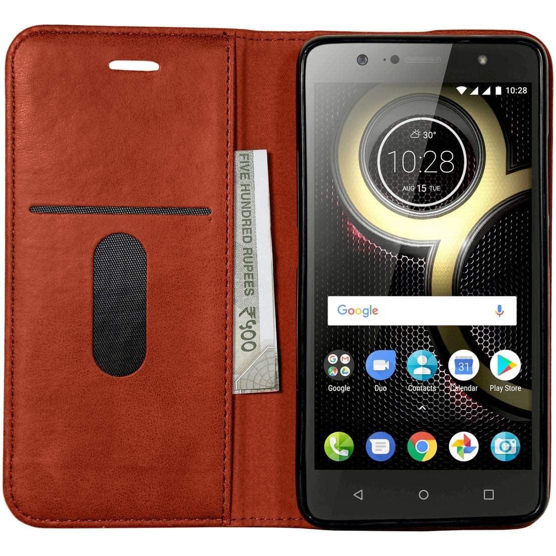 Magnetic Flip Cover for Samsung Galaxy Note 9 Leather Case Wallet Slim Book Cover with Card Slots Cash Pocket Stand Holder - Brown