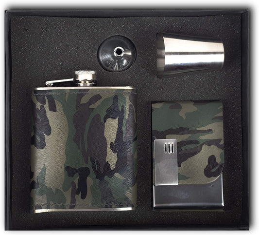 Easy Sip Stainless Steel Hip Flasks 8 Oz (230 Ml)