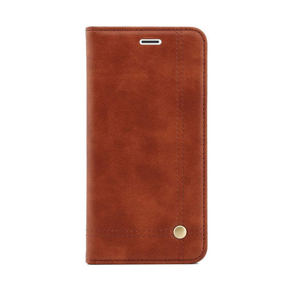 Magnetic Flip Cover for Samsung Galaxy Note 9 Leather Case Wallet Slim Book Cover with Card Slots Cash Pocket Stand Holder - Brown
