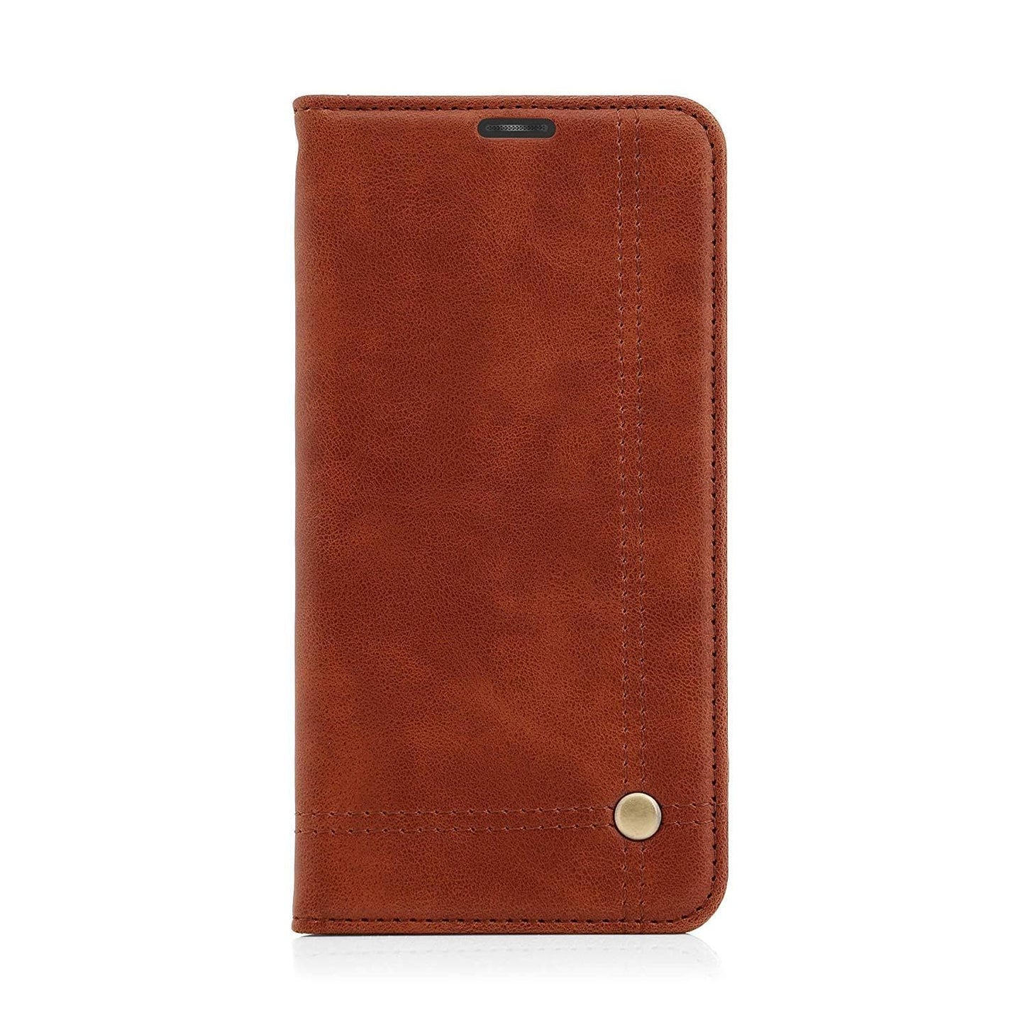 Magnetic Flip Cover for Samsung Galaxy Note 9 Leather Case Wallet Slim Book Cover with Card Slots Cash Pocket Stand Holder - Brown