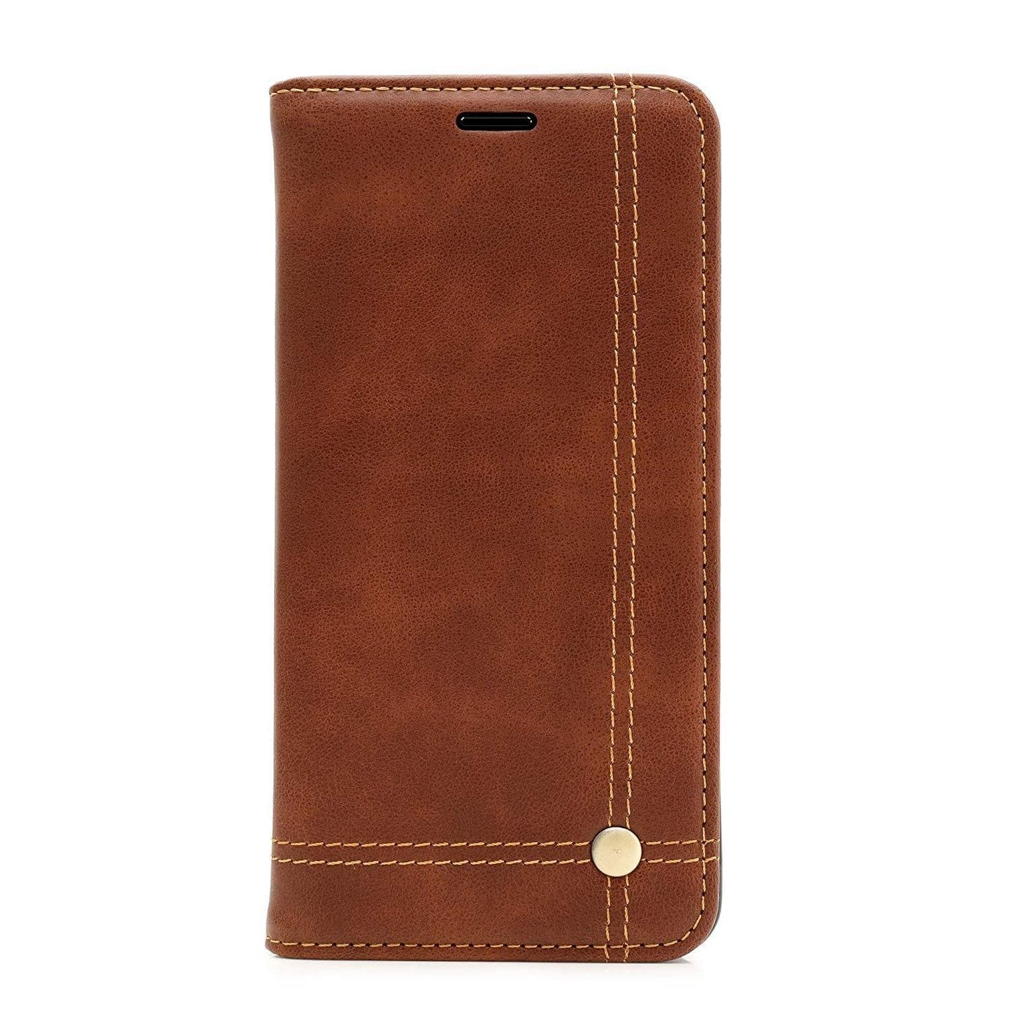 Magnetic Flip Cover for Samsung Galaxy Note 9 Leather Case Wallet Slim Book Cover with Card Slots Cash Pocket Stand Holder - Brown
