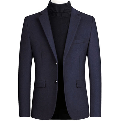 Single Breasted Luxury Wool Thick Business Blazers