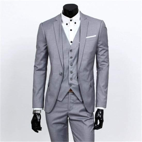 Men's Three-Piece Business Suit – Coat, Waistcoat & Trousers in England Style