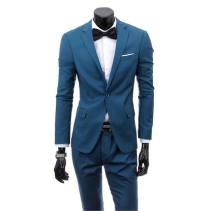 Men's Three-Piece Business Suit – Coat, Waistcoat & Trousers in England Style