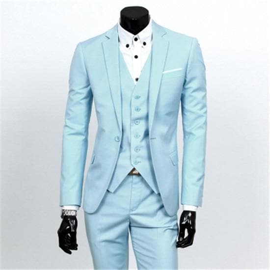 Men's Three-Piece Business Suit – Coat, Waistcoat & Trousers in England Style