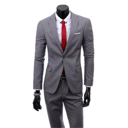 Men's Three-Piece Business Suit – Coat, Waistcoat & Trousers in England Style