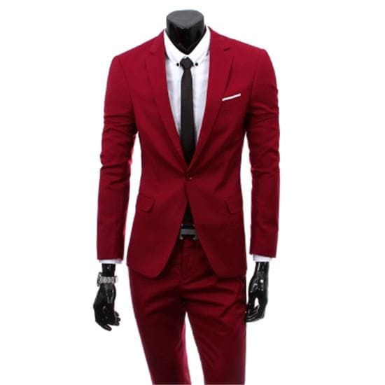Men's Three-Piece Business Suit – Coat, Waistcoat & Trousers in England Style