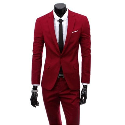 Men's Three-Piece Business Suit – Coat, Waistcoat & Trousers in England Style