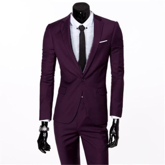 Men's Three-Piece Business Suit – Coat, Waistcoat & Trousers in England Style