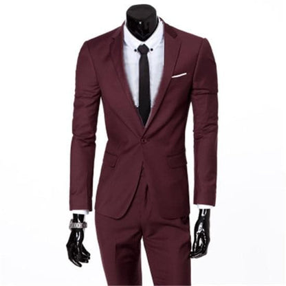 Men's Three-Piece Business Suit – Coat, Waistcoat & Trousers in England Style