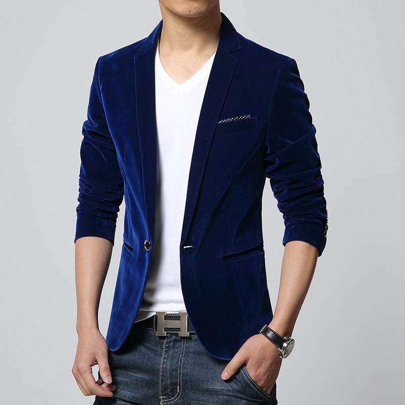 Men's Slim Fit Velvet Blazer – Luxurious, Bold & Party-Perfect