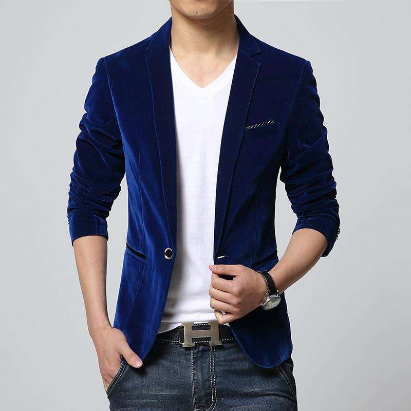 Men's Slim Fit Velvet Blazer – Luxurious, Bold & Party-Perfect