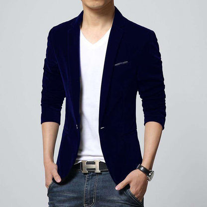 Men's Slim Fit Velvet Blazer – Luxurious, Bold & Party-Perfect