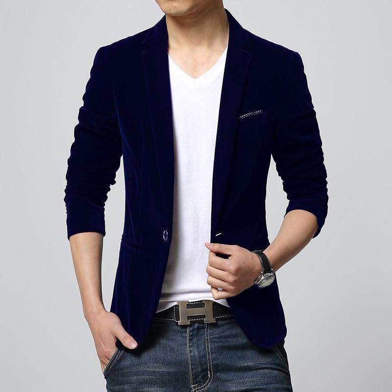 Men's Slim Fit Velvet Blazer – Luxurious, Bold & Party-Perfect