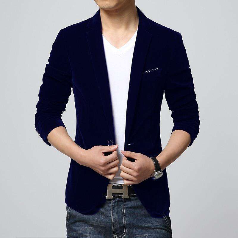 Men's Slim Fit Velvet Blazer – Luxurious, Bold & Party-Perfect