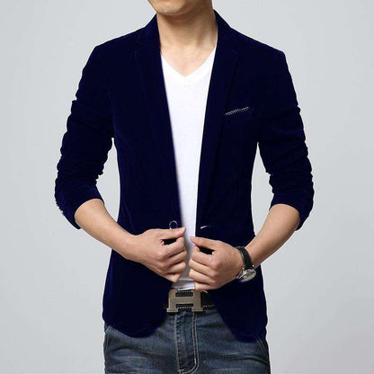 Men's Slim Fit Velvet Blazer – Luxurious, Bold & Party-Perfect