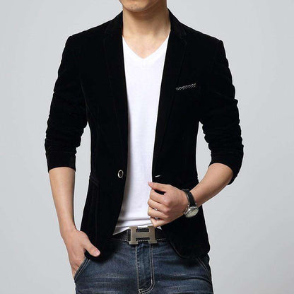 Men's Slim Fit Velvet Blazer – Luxurious, Bold & Party-Perfect